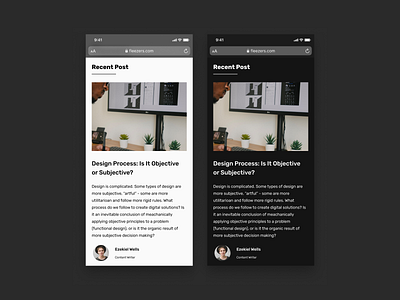 Fleezers UX Blog Website Design blog design exploration figma minimal news ui ux