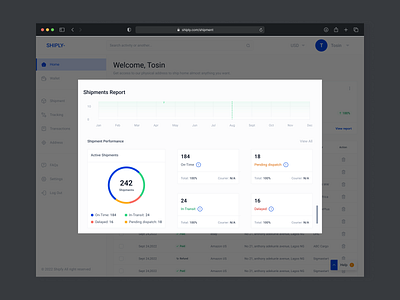 Shiply Shipment Report Modal