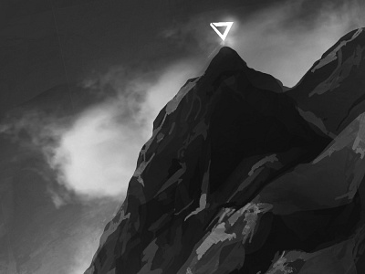 scifi mountain sketch