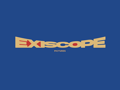 Exiscope Pictures Logo branding design lettering logo minimal typography