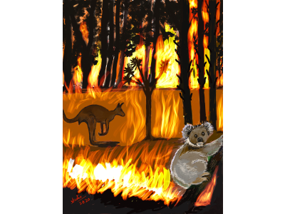 Wildfire painting