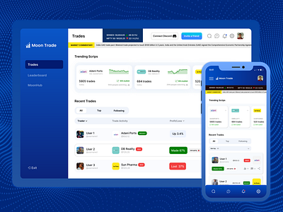 Community Trading Concept community design exchange fintech platform stocks trading ui ux web webdesign