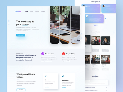 Learny Landing Page Design