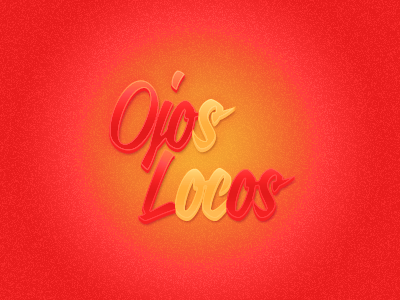Ojos Locos design graphic logo logo design logos photoshop red typography warm warm colors