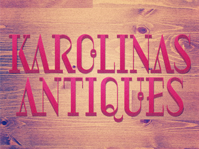 Karolinas Antiques design graphic logo logo design logos photoshop typography vintage