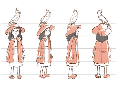 Character Design - Mabel bird cartoon character character design children childrens book concept art illustration model sheet turnaround
