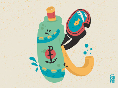 THE HANDSOME TYPE - K 36 days of type 36days j 36daysoftype 36daysoftype07 design diving drink the water germany graphic iampommes illustration jack johnson mannheim music playlist pommes snorkel summer typography vector