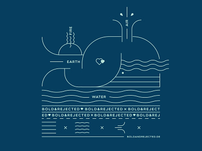 The whale for BOLD & REJECTED air boldandrejected earth graphic iampommes illustration label linework mannheim nature pommes print shirt shirt design shirtdesign vector water whale wind