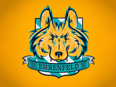 Wolf of Ehrenfeld animal character character design ehrenfeld fanart fest und flauschig germany graphic design iampommes illustration illustrator jan böhmermann köln mascot maskottchen podcast pommes vector wappen wolf