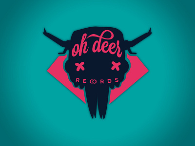 Ohdeer corporate deer design identity illustration logo pommes record vinyl wip