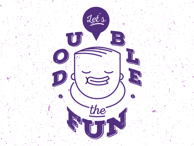 Let's double the fun animation character font fontfabric fun gif illustration pommes type typography