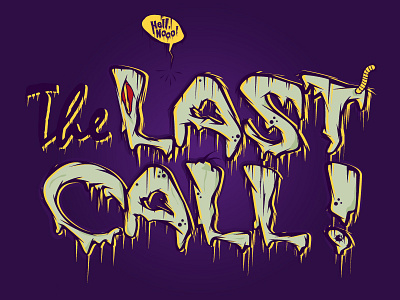 The Last Call creepy halloween illustration type zombie