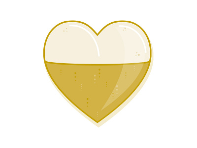 I love beer beer heart iampommes icon illustration love pommes vector
