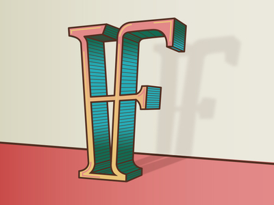 F for 36 days of type 36 days of type 36days f 36daysoftype illustration illustrator letter lettering mannheim pommes typography