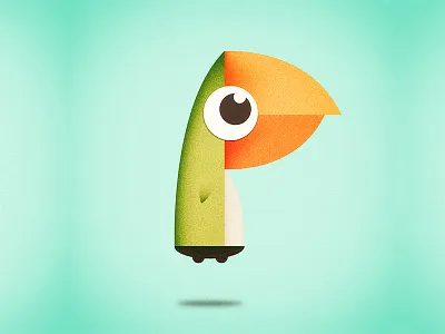 P stands for Parrot 36days p 36daysoftype animal cute illustration letter lettering mannheim parrot pommes typography vector