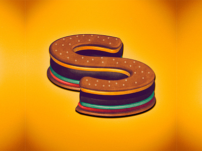 S for sandwich - 36 days of type 36days s 36daysoftype eat food illustration letter lettering mannheim pommes sandwich typography vector
