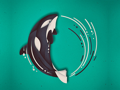 O for Orca - 36 days of type 36days o 36daysoftype illustration letter lettering mannheim number o pommes type typography vector