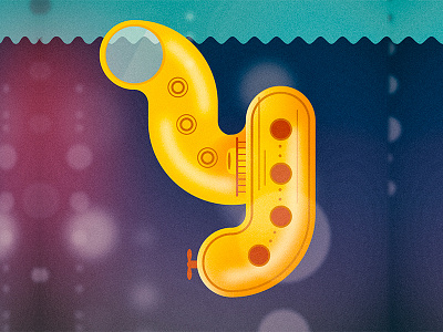 We all live in a 'Y'ellow submarine for 36 days of type 36days y 36daysoftype beatles illustration lettering mannheim number pommes typography vector y yellow submarine