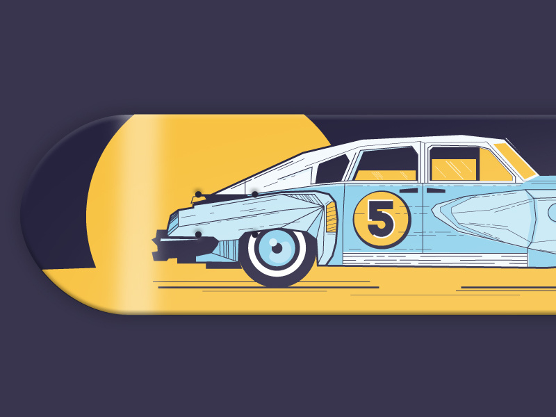 36 days of type - 5 typography oldtimer car skateboarddesign skateboarding font illustration graphic skateboard 5 36 days of type vector