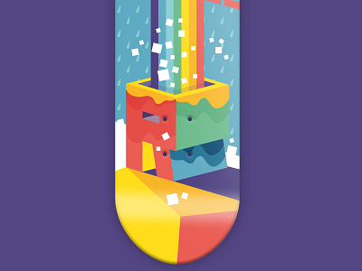 36 days of type - R like Rainbow 36 days of type colorfull font graphic illustration r rainbow skateboard skateboarddesign skateboarding typography vector