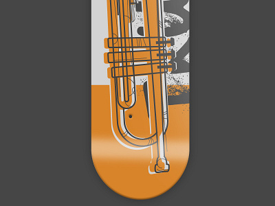36 days of type - T like trumpet 36 days of type font graphic illustration instrument skateboard skateboarddesign skateboarding t trumpet typography vector
