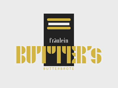 Fräulein Butter's Butterbrote adobehiddentreasures bauhaus bread brot butter butterbrot diner illustration logo snack bar stulle