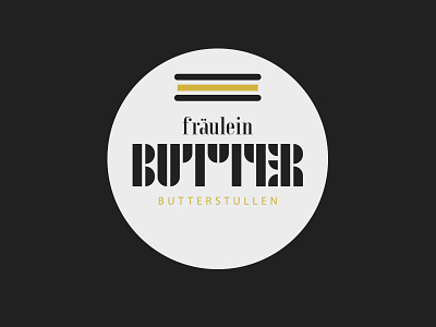 Logo Fräulein Butter adobehiddentreasures bauhaus bread brot butter butterbrot diner illustration logo snack bar stulle