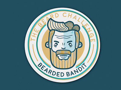 Bearded Bandit adobe illustrator bandid batch beard bicycle bike challenge character design hipster illustration mannheim pommes sticker vector
