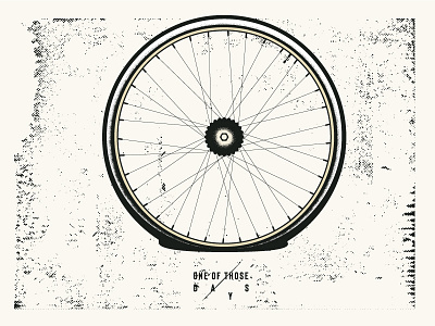 One of those days - Flat tire bad day bicycle bike black white design dotwork flat flat tire iampommes illustration mannheim monochrome one of those days pommes postcard series vector