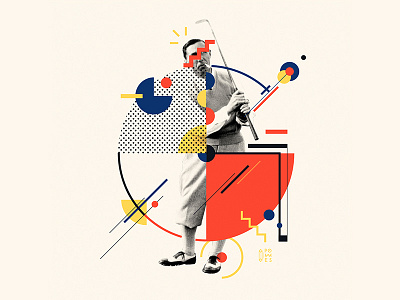 Bauhaus - G 36 days of type 36days g 36daysoftype bauhaus bauhaus100 collage collageart design font golf iampommes illustration lettering pommes typography vector