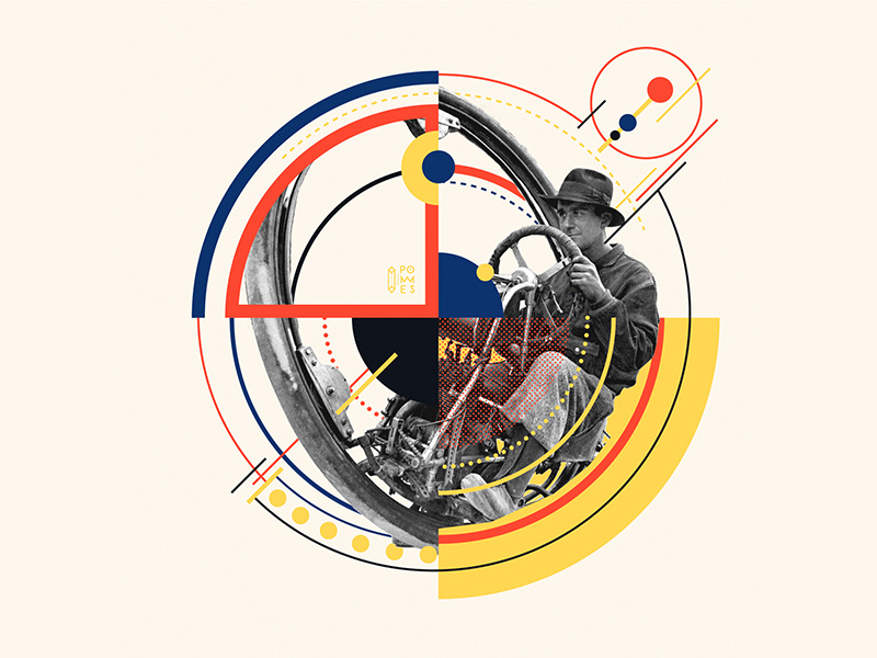 Bauhaus - O abstract lettering font letter collageart collage bauhaus100 bauhaus 36days 36days-o 36daysoftype design graphic 36 days of type iampommes typography pommes vector illustration