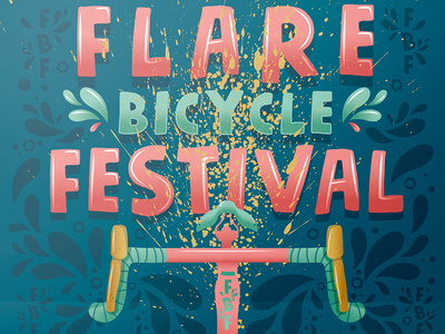 Flare Bicycle Festival Heidelberg bicycle bike design festival flare heidelberg iampommes illustration plakat pommes poster rennrad ride vector