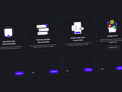 Keepo.io: onboarding app builder design mobile product design ui ux