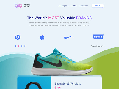 E-Commerce Landing Page branding design e commerce flat illustration iphone landing page design logo project ui ux vector web website