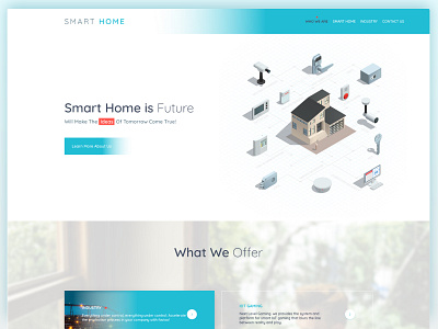 Smart Home | Landing Page gradient color landing page smart home ui ux