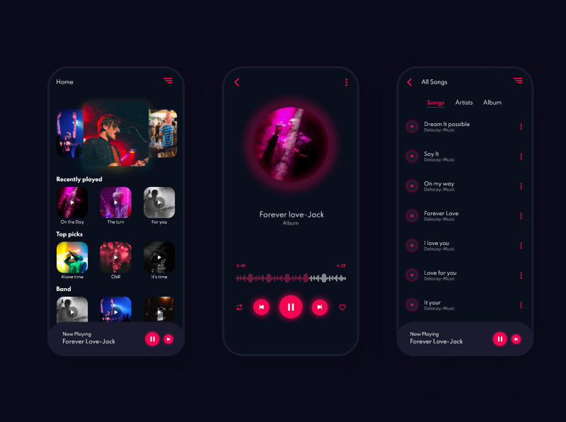 music player unique neumorphic design kit app 9209 3286 by Ibtehaj Ali ...