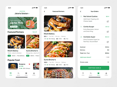 Food Delivery App clean delivery delivery service design dinner food food app food delivery food delivery app food delivery service food order foodie lunch minimal mobile mobile app ui ux