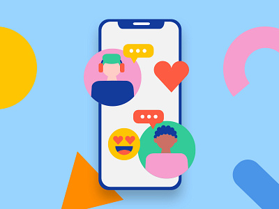 Live chat social media illustration app design app illustration business illustration illustration mobile app illustration online illustration social app social illustration social media social media app startup illustration ui design ui illustration vector vector illustration 插图 插画 插画设计