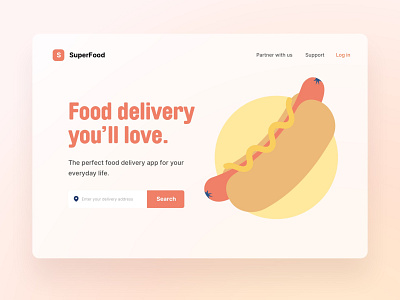 Food delivery illustration