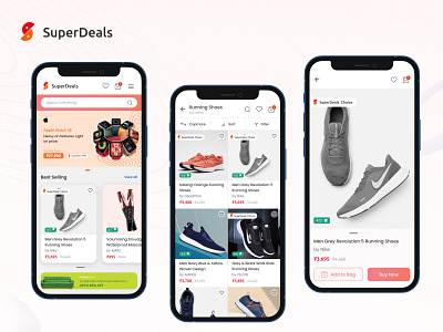 SuperDeals - eCommerce msite app banner clean ecommerce fresh logo minimalistic msite pricecompare product simple trending ui visual design whitetheme
