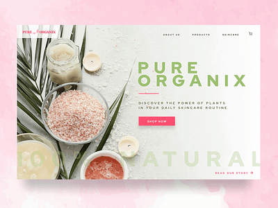 Organic skincare website design