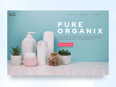 Organic skincare website design II beauty beauty product branding creative design graphic design graphicdesign home page logo modern natural organic plant based plants simple design skincare uidesign user experience uxdesign webdesign