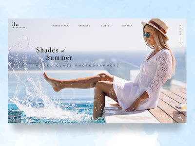 Photography website beach creative design fashion graphic design hotel modern photographer photography summer swimming pool ui uidesign user experience ux uxdesign webdesign website wellbeing women