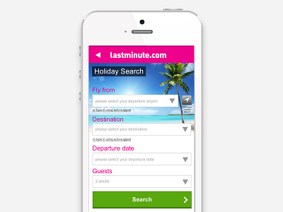 Lastminute mobile design holidays lastminute mobile travel uidesign uxdesign vacation