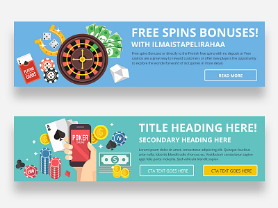 Casino website banner designs