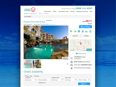 Lowcostholidays hotel website design holiday hotel lowcostholidays travel uidesign uxdesign vacation webdesign website