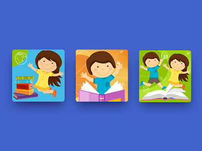 Reading app icons app books children graphic design illustration kids mobile reading uidesign user experience uxdesign