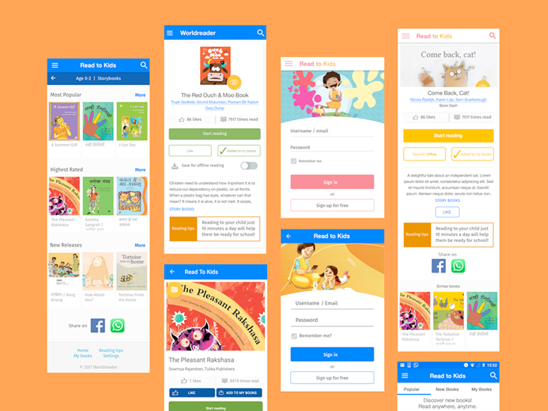 Children's app design by Davina Spriggs on Dribbble