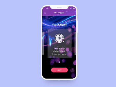 Music app concept design