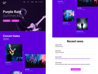 dailyUI #3 band dailyui landing page music